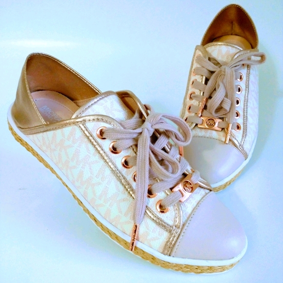 MICHAEL KORS Rose Gold Kristy Slide Sneakers - Picture 8 of 13